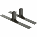 SET 2 PIEDI IN METALLO verniciato NERO per LAVAGNE Multiboard.