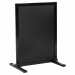 Lavagna Stand da terra Woody con cornice in legno laccato. Superficie resistente ai raggi UV e ai graffi. Base in acciaio inossidabile e piedini gommati. Dimensione 78x56x40cm. Colore nero.