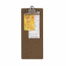 Porta conto in legno pressato con robusta clip in acciaio inox. Dimensioni: 27,7x11,4x4,3cm
