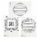 SET STENCIL a tema SCONTI / OFFERTE, ideali per decorare le vetrine. Su fogli in carta dimensione A2.