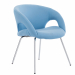 Seduta visitatore con rivestimento in tessuto. Struttura in acciaio cromato. Ideale anche per sale attesa. Dimensioni cm L59x P57,5 x H72cm.