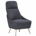 Poltrona visitatore con rivestimento in tessuto. Gambe in acciaio colere beige. Ideale per angoli conversazione. Dimensioni L65 x P77 x H100cm.