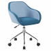 Seduta visitatore con rivestimento in tessuto. Girevole con meccanismo di elevazione a gas. Elevazione a gas. Base in acciaio cromato con ruote pivottanti. Ideale anche per sale riunioni. Dimensioni cm L58x P56 x H76,5/84cm.