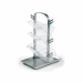 Portatimbri Fishbone realizzato in metallo e ABS, dal design a spina di pesce che consente di ospitare fino a 6 timbri autoinchiostranti. Base utilizzabile come vaschetta porta oggetti. Dispone di sei alette sulle fasce esterne per alloggiare altri sei ti