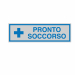 Etichette di indicazione per interni su pellicola autoadesiva colore argento opaco con scritta blu. Formato unico 165x50mm. Adatti per segnaletica in aree private.