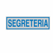 Etichette di indicazione per interni su pellicola autoadesiva colore argento opaco con scritta blu. Formato unico 165x50mm. Adatti per segnaletica in aree private.