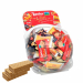 Deliziosi pasticcini di wafer assortiti con crema alla nocciola, al cioccolato, alla vaniglia, al cocco ed al caffè, in parte ricoperti con cioccolato al latte (14%), cioccolato fondente (7%) e cioccolato bianco *8(3%). Una  pratica bolle in PVC  da tener