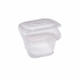 Contenitori in PP con coperchio incernierato. Ideale per cibi caldi, riscaldamento in microonde e conservazione in frigo e freezer. 
Modello:  QC0-500
Dimensioni superiori esterne: 12x12cm 
Dimensioni superiori interne: 10x10cm
Fondo:8x8cm
Altezza: 7,5cm
