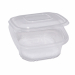 Contenitori in PP con coperchio incernierato. Ideale per cibi caldi, riscaldamento in microonde e conservazione in frigo e freezer. 
Modello: QC1-750
Dimensioni SUperiori esterne: 15,5x15,5cm
Dimensioni SUperiori interne: 13x13cm
Fondo:11,1x11,1cm
Altezza