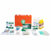 Valigetta colore arancio realizzata in plastica antiurto. Dotata di supporto per attacco a parete e maniglia per il trasporto. Chiusura con due clip rotanti. Dimensioni: 39,5x27x13,5cm. Contenuto: kit allegato 1 + termometro + sfigmomanometro.