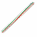 Scalimetro in plexiglass. Sezione triangolare con canali colorati. Astuccio singolo. Scale 1:100-200-250-300-400-500