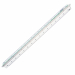 Scalimetroin plexiglass. Sezione triangolare con canali colorati. Astuccio singolo. Scale 1:500-1000-1250-1500-2000-2500