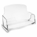 Design pulito ed essenziale, accoppiabili ad incastro. In materiale plastico perfettamente trasparente con dorso leggermente inclinato per garantire la massima stabilità del materiale esposto. Contiene biglietti f.to 50x90mm.