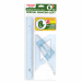 Set contenente 1 riga da 30cm e 2 squadre da 45° e 60° Milimetratura speciale invertita da destra verso sinistra.