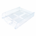 Vaschette Transparent Colors molto resistente e stabile, sopporta carichi pesanti senza flettersi né piegarsi. Per fogli e documenti in formato A4 e 24x32cm. Sovrapponibile ad incastro dritto o a scalare. Dimensioni: 26x34x6cm.