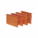 Cartelle sospese da cassetto Signaletic realizzate in robusto cartoncino kraft arancione da 220gr.  Dotate di barre di sospensione in polystirene nero antiurto. Portaetichette in materiale plastico con lenticolare con sistema ad incastro per il collegamen