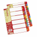 Separatori in cartoncino da 140 gr dai colori vivaci e brillanti. Dotati di 6 tasti neutri e di indice frontale prestampato per una comoda classificazione dei documenti. Foratura universale. Formato A4.