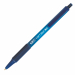 Fusto traslucido gommoso del colore dell'inchiostro. Morbido grip in gomma. Meccanismo a scatto. Tratto 1,0mm. Colore: blu. 
Confezione 12 pezzi.