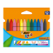 Pastelli in plastica particolarmente adatti ai bambini piu' piccoli perche' sono ultra-resistenti ed extra-puliti sulle mani e sui tessuti. La forma triangolare consente una facile impugnatura.
