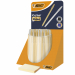 Espositore 40 Bic a sfera assortite Cristal Shine, fusto oro e argento metalizzato, con punta media 1mm. Oro con inchiostro blu ed argento con inchiostro nero.