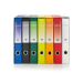 Elegante e colorato registratore composto da una cartella realizzata in cartone rivestito in papercoat (speciale carta plastificata e goffrata altamente resistente e inalterabile) con portaetichette in plastica termosaldata ed etichetta bifacciale estraib