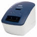 Stampante per etichette collegabile a PC (300x600 dpi) ''Plug&Print''. Rotoli DK fino a 62mm. 93 etich/min. Scocca di colore Blu. Software. cavo USB. adattatore e due rotoli inclusi