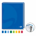 Raccoglitore formato 26,5x32cm da 1,8mm da 4 anelli tondi diametro 30mm. Plastificazione lucida. Assortimento 8 colori.