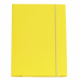 Cartella 3 lembi con elastico in cartone plastificato dai colori brillanti con alette e chiusura ad elastico tubolare grigio chiaro. Formato utile 25x34cm