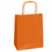 Shoppers di carta kraft 90/110 gr colorata con manico in carta ritorta
