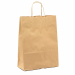 SHOPPER BIOKRAFT NEUTRO CORDINO. Il materiale Biokraft è una carta 100% riciclata, fabbricata utilizzando maceri selezionati di altissima qualità, idonei a garantire costanza di prodotto e di colorazione; è completamente riciclabile, certificato FSC e COM