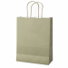 Shopper in carta kraft 90 gr/m2 colorata con manici in carta ritorta.