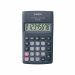 Ampio display 8 cifre. 
Funzioni: percentuale, radice quadrata, memoria. 
Formato 18x69x118mm. 
Alimentazione a batterie (1pz x AA (R6)