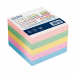 Cubi di foglietti di carta 95x95mm per appunti veloci. 750 fogli da 80gr. Colore: mix colori soft.