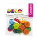 Confezione assortita di 30 bottoni in legno colori neon.