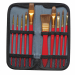 Set 10 pennelli assortiti, per Acquerello. Astuccio zip perfetto per i viaggi, aiuta a conservare meglio i pennelli.