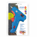 Pistola che consente di incollare oggetti di ogni tipo di materiale: cartone, stoffa, ceramica, legno, ferro, plastica, vetro, gomma ecc. Alimentata a corrente. Dotata di grilletto per la regolazione del flusso della colla. Utilizza stick da 7mm x 10cm.
