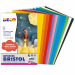 Cartoncino Bristol da 200gr - 15 fg f.to 25x35cm, colori assortiti.