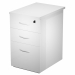 Cassettiera alta complanare al piano delle scrivanie Compact lato 60cm per aumentarne la superficie di lavoro. Cassettiera a 2 cassetti + 1 classificatore per cartelle sospese int. 33cm. Dotata di vassoio portacancelleria, chiusura centralizzata, cassetti