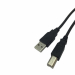 Cavo usb versione 2.0 con connettori : A maschio - B maschio, materiale cca, lunghezza 2mt., colore nero.
