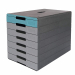Cassettiera con 7 cassetti dotati di apposito spazio per l’etichettatura mediante etichette adesive incluse, personalizzabili a mano o con il software gratuito online DURAPRINT®
. Per documenti fino al formato C4
. Può essere etichettato con etichette ade