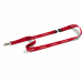 Cordoncino in tessuto con stampa bianca VISITOR con sgancio di sicurezza antisoffocamento e moschettone portabadge. Lunghezza 44cm, larghezza 2cm.