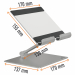 Supporto universale regolabile per  tablet e smartphone fino a 13