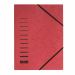 Cartellina, per documenti in formato A4, in robusto cartone pressato da 335 gr, con elastico angolare nero per l’archiviazione sicura dei documenti senza fori. Diverse opzioni di piegatura in funzione del volume di fogli, area per marcatura personalizzata
