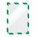 Cornice adesiva dotata di pannello frontale magnetico antiriflesso. Applicabile su superfici lisce e solide.
Rimovibili dalle superfici come il vetro.
Cornice bicolore conforme alla Normativa ISO 3864-4 per i colori di sicurezza.
Può essere applicata sia 