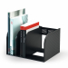 Portacataloghi dal design solido e robusto. Ideale per riporre riviste, cataloghi, brochures,ecc.
I divisori, regolabili in larghezza, permettono di utilizzarne al meglio lo spazio.
Prodotta con materiali ecocompatibili secondo lo standard Blue Angel: min