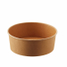 Insalatiera monouso da 750ml - Ø15x6hcm. Colore avana. Materiale: Poliaccoppiato Carta kraft+pe. Prodotto idoneo al contatto con bevande calde e fredde. Non adatto all'utilizzo unitamente con l'alimento nel forno tradizionale e forno a microonde. Coperchi