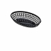 Cestino americano ovale in plastica 27,5x17,5x4cm. Colore nero.