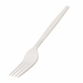 Forchetta realizzata in CPLA , ovvero PLA Cristallizzato, polimero derivato del mais resistente fino a 85°C. Biodegradabile e compostabile secondo norma EN13432. 
• Dimensioni : 16 cm
• Peso unitario: 4.2 gr
• Colore: bianco