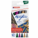 Colori acrilici di alta qualità in un pratico marcatore. Garantisce una elevata coprenza, colori brillanti, tenuta permanente, rapida asciugatura, resistenza all'acqua e luce, inodore. Adatto a supporti come tela e carta. Set da 5 marcatori punta media in