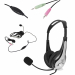 Cuffie stereo con microfonoto e controllo volume adatte per ascoltare musica, gicocare e fare telefonate via Internet. Cavo intrecciato di nylon che non si aggroviglia con due connettori 3,5mm. Le cuffie sono dotate di auricolari imbottiti per il comfort 
